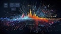 Abstract Futuristic infographic with Visual data complexity, represent Big data concept, node base programming. Royalty Free Stock Photo