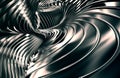 Abstract Futuristic Metal Background. Unreal Shapes From Black Stripes