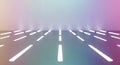 Abstract Futuristic Neon Light Tunnel with Gradient Background Royalty Free Stock Photo