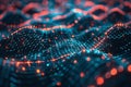 Abstract futuristic neural network visualization Royalty Free Stock Photo