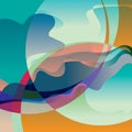 Abstract futuristic painting, vector pattern versicolored background