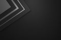 Abstract futuristic pattern on dark background with triangle wave template. 3D rendering