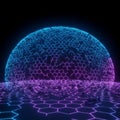 Abstract Futuristic Sphere with Hexagon Pattern Royalty Free Stock Photo