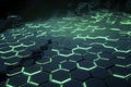 Abstract futuristic surface concept with hexagons. Trendy sci-fi technology background Royalty Free Stock Photo