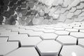 Abstract futuristic surface concept with hexagons. Trendy sci-fi technology background Royalty Free Stock Photo