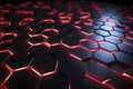 Abstract futuristic surface concept with hexagons. Trendy sci-fi technology background Royalty Free Stock Photo