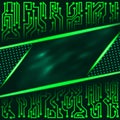 Abstract futuristic technological background of green shades with with circuit board elements Royalty Free Stock Photo