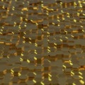 Abstract technological hexagonal background. 3D render Royalty Free Stock Photo