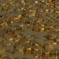 Abstract technological hexagonal background. 3D render Royalty Free Stock Photo