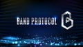 futuristic technology background of band protocol digital cryptocurrency and line connection