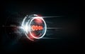 Abstract Futuristic Technology Background with Digital number timer concept and countdown, vector illustration Royalty Free Stock Photo