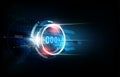 Abstract Futuristic Technology Background with Digital number timer concept and countdown, vector illustration Royalty Free Stock Photo