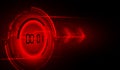 Abstract Futuristic Technology Background with Digital number timer concept and countdown, vector transparent