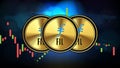 futuristic technology background of Filecoin FIL Price graph Chart coin digital cryptocurrency