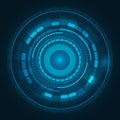 Abstract Futuristic Technology Background. HUD circle element. Hi-tech communication concept Royalty Free Stock Photo