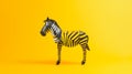 Abstract futuristic zebra with geometric stripes