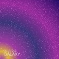 Abstract galaxy background with milky way, stardust, nebula and bright shining stars. Cosmic vector illustration Royalty Free Stock Photo
