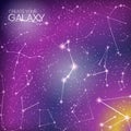 Abstract galaxy background with star constellations, milky way, stardust, nebula and bright shining stars. Royalty Free Stock Photo