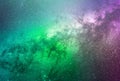 Abstract galaxy background with stars and planets with colorful galaxy motifs of universe night light space Royalty Free Stock Photo