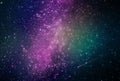 Abstract galaxy background with stars and planets with colorful galaxy motifs of universe night light space Royalty Free Stock Photo