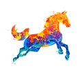 Galloping horse Abstract Royalty Free Stock Photo