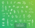 Abstract garden graphics set