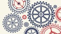 Abstract Gear and Mechanism Pattern: Industrial, Technical, and Mechanical Design, vector design Generative AI Royalty Free Stock Photo