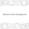 Abstract gears background. Background for header, poster, science festival or conference report. Vector gears