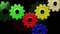 Abstract gears on background