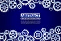 Abstract gears background. Mechanism with integrated gears for b
