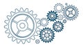 Abstract Gears and Cogs Mechanical Elements, vector design Generative AI Royalty Free Stock Photo