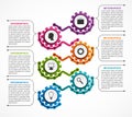 Abstract gears infographic. Design element. Infographics for business presentations or information banner. Royalty Free Stock Photo