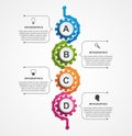 Abstract gears infographic. Design element.