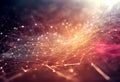 abstract generated lines plexus big network technology background connection rendering digital ai dots 3d data points datum web Royalty Free Stock Photo