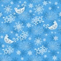 Abstract gentle blue Christmas pattern