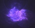 Abstract gentle violet glowing fluffy waves background