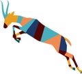 Vibrant geometric antelope art with intricate patterns and colors Royalty Free Stock Photo