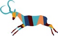 Vibrant geometric antelope art with intricate patterns and colors Royalty Free Stock Photo