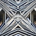 1626 Abstract Geometric Architecture: A visually captivating background featuring abstract geometric architecture with clean lin