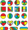 Abstract Geometric Art Colourful Shapes Vector