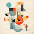 Abstract Geometric Art Prints: Vintage Modernism Collage Posters