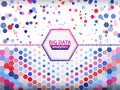 Abstract geometric background with binary code and hexagons. Big data visualization. Royalty Free Stock Photo