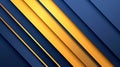 Abstract Geometric Background with Blue and Gold Diagonal Stripes Royalty Free Stock Photo