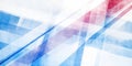 Abstract geometric background with blue red lines on white Royalty Free Stock Photo