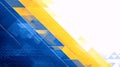Abstract Geometric Background with Blue and Yellow Diagonal Stripes and Network Pattern Royalty Free Stock Photo