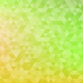 Abstract geometric background with triangles in fresh green and yellow colors Royalty Free Stock Photo