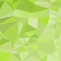 an abstract geometric background composed of a network of interconnected triangles in various shades of light green.