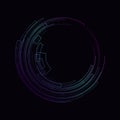 Abstract geometric background with concentric circle Bright circle on dark background graphic geometric decorative lines Colorful