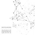 Abstract geometric background with connecting points and lines. White digital background. Network concept Royalty Free Stock Photo