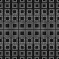 Abstract geometric background design. Seamless black and white pattern. Rectangular shaped grating tones. Royalty Free Stock Photo